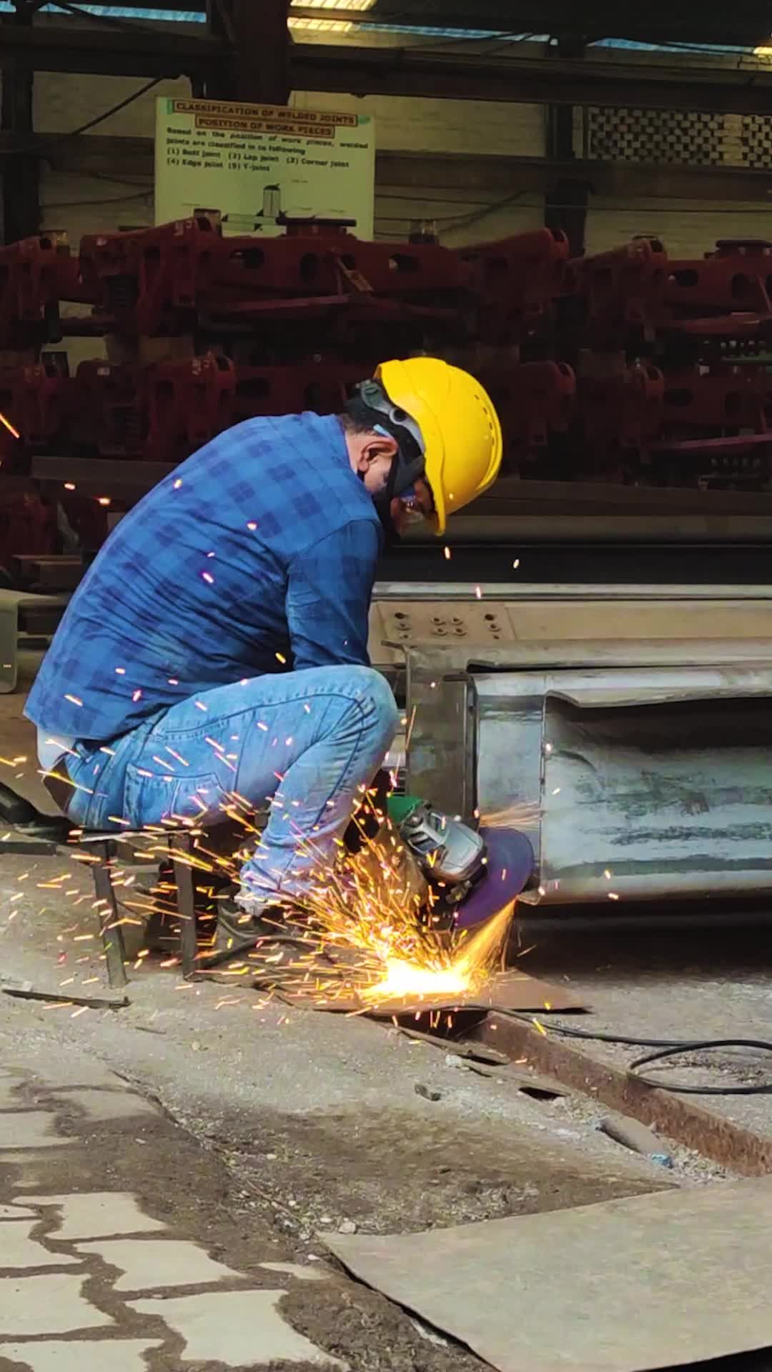 Construction Worker Grinding Close Up Compilation Free Stock Video ...