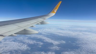 Aerial View from Airplane Wing in Flight Free Stock Video Footage ...