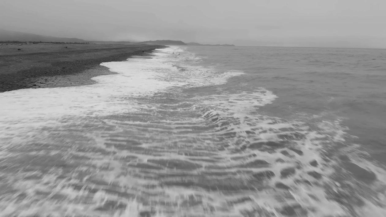 Black and White Ocean Waves Hitting the Shore Free Stock Video Footage ...