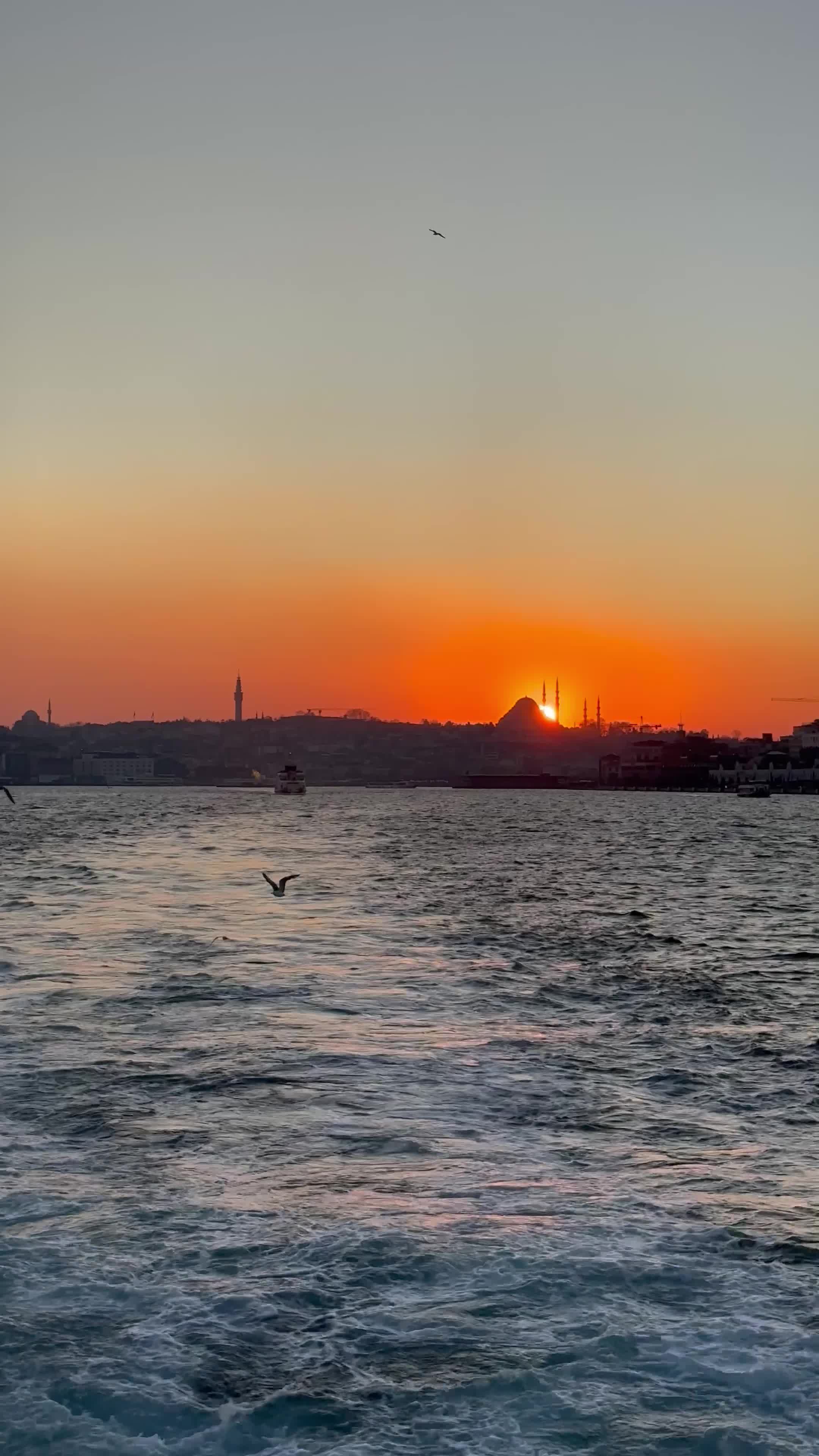 Beautiful Istanbul Sunset over the Bosphorus Free Stock Video Footage ...