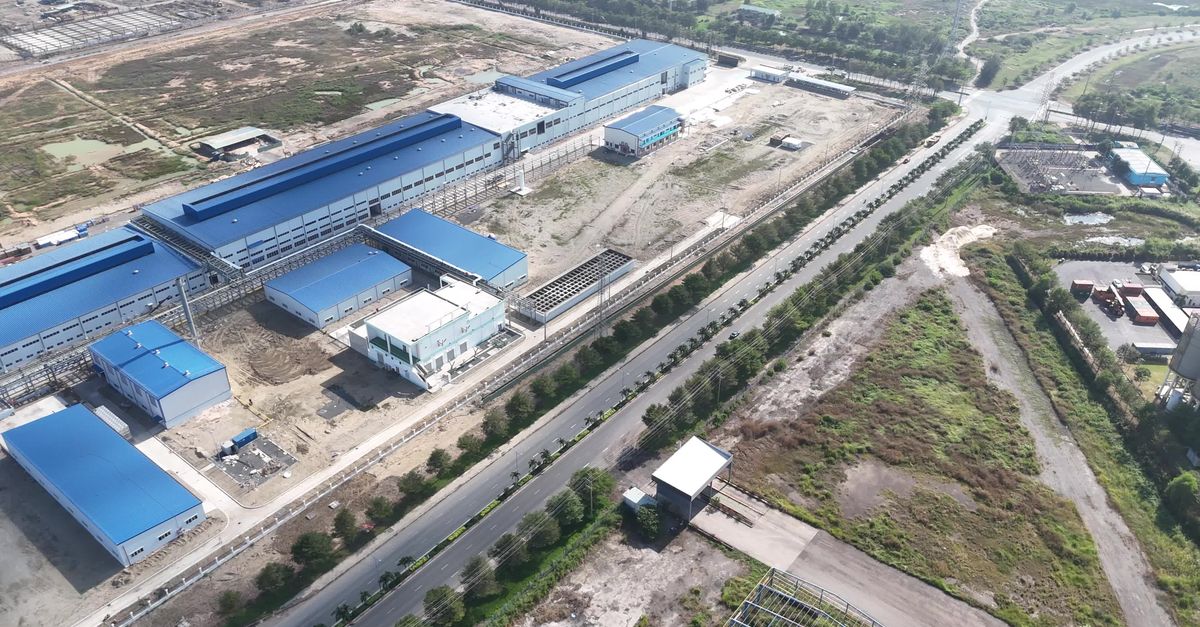 Aerial View of Large Industrial Factory Complex Free Stock Video ...