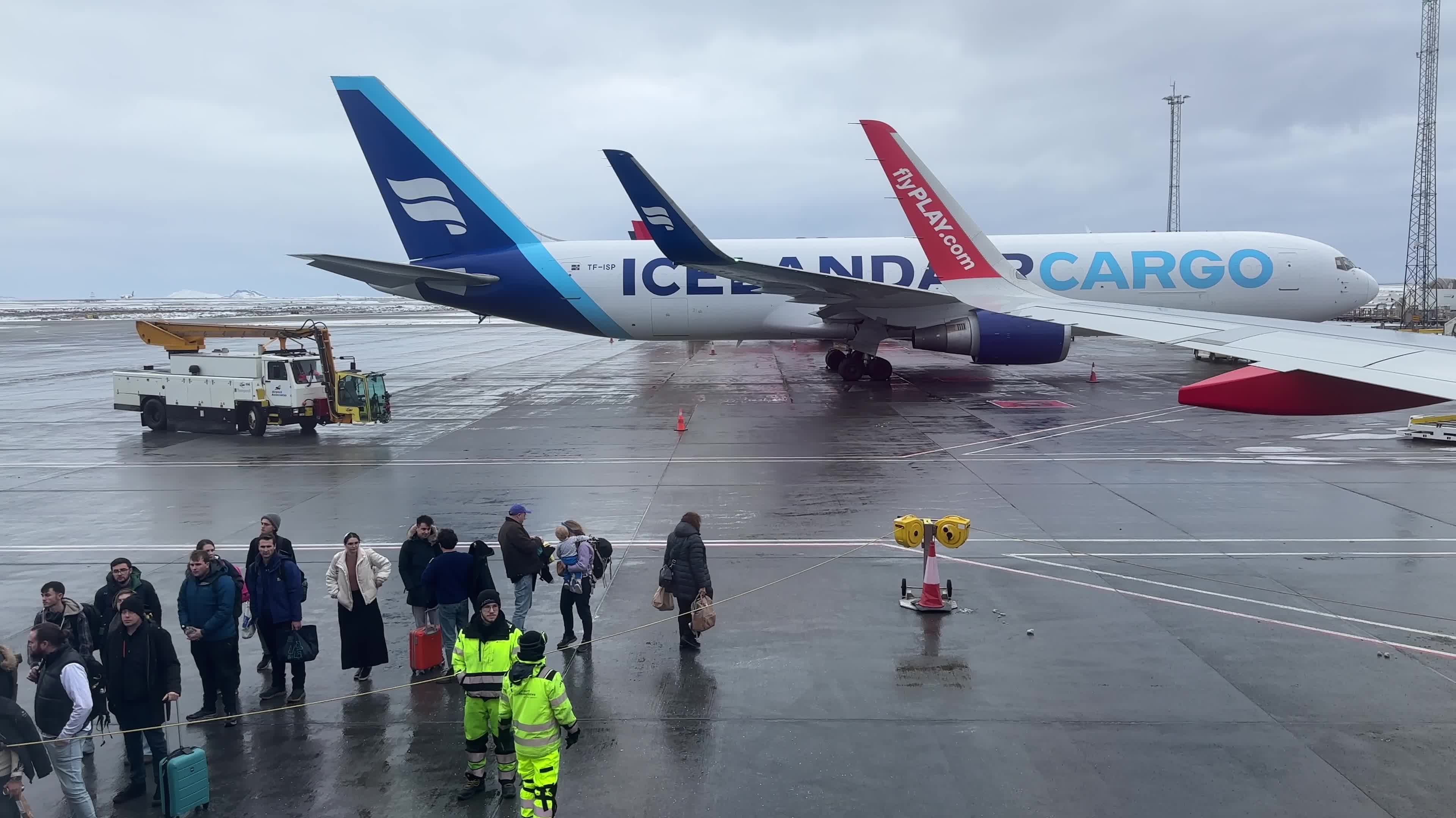 Passengers Boarding at Iceland Airport Tarmac Free Stock Video Footage ...
