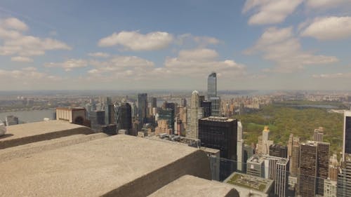 Skyline Kota New York Dan Pemandangan Dari Atas Gedung Yang Tinggi