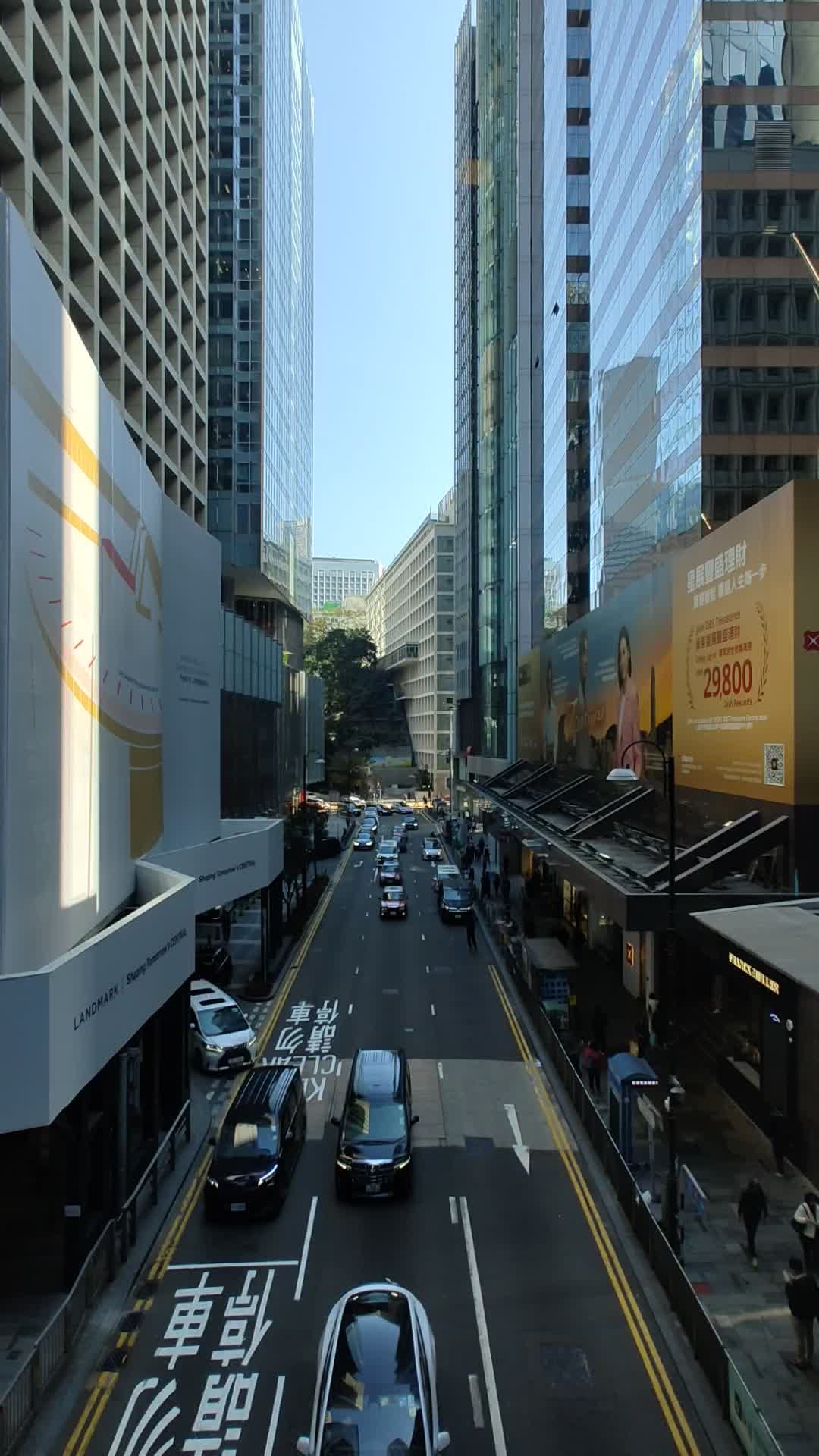 Busy Street Scene in Modern Urban Cityscape Free Stock Video Footage ...