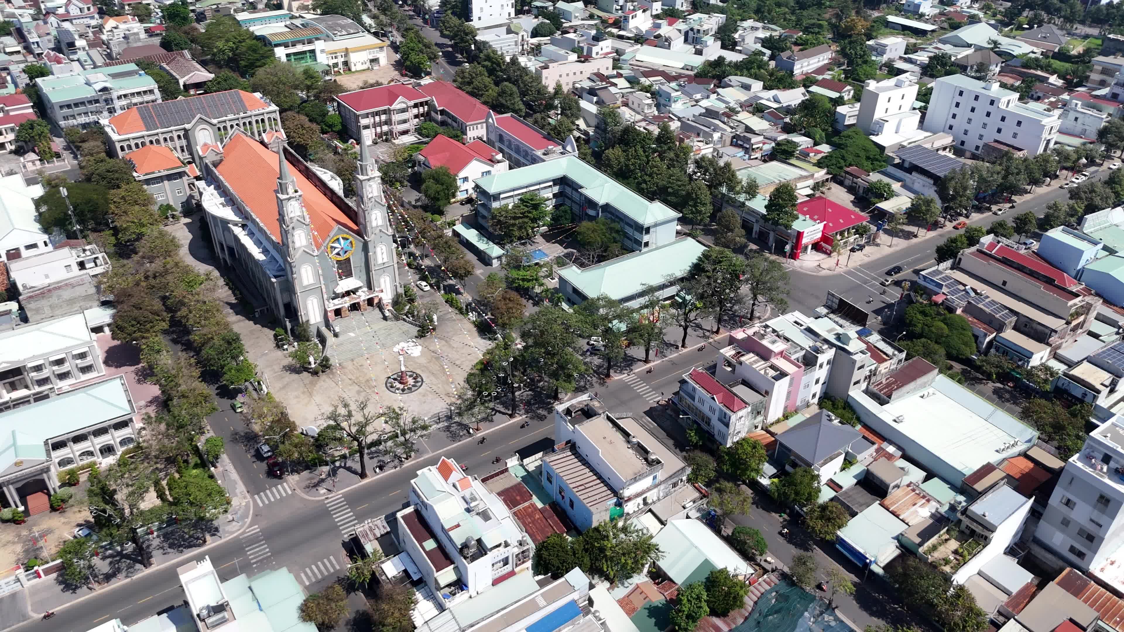 Scenic Aerial View of Ba Ria City, Vietnam Free Stock Video Footage ...
