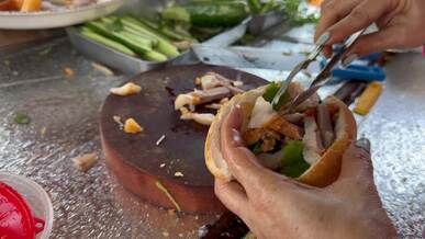 authentic vietnamese banh mi preparation