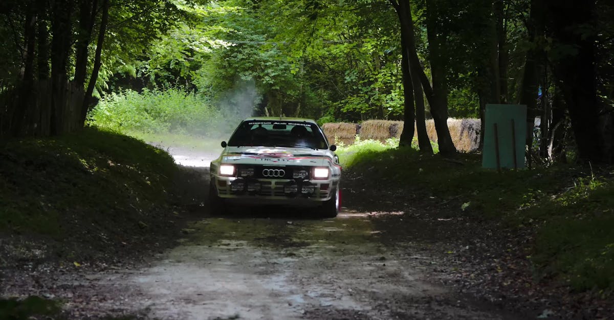 Audi Quattro Rally Car on Forest Track Free Stock Video Footage ...