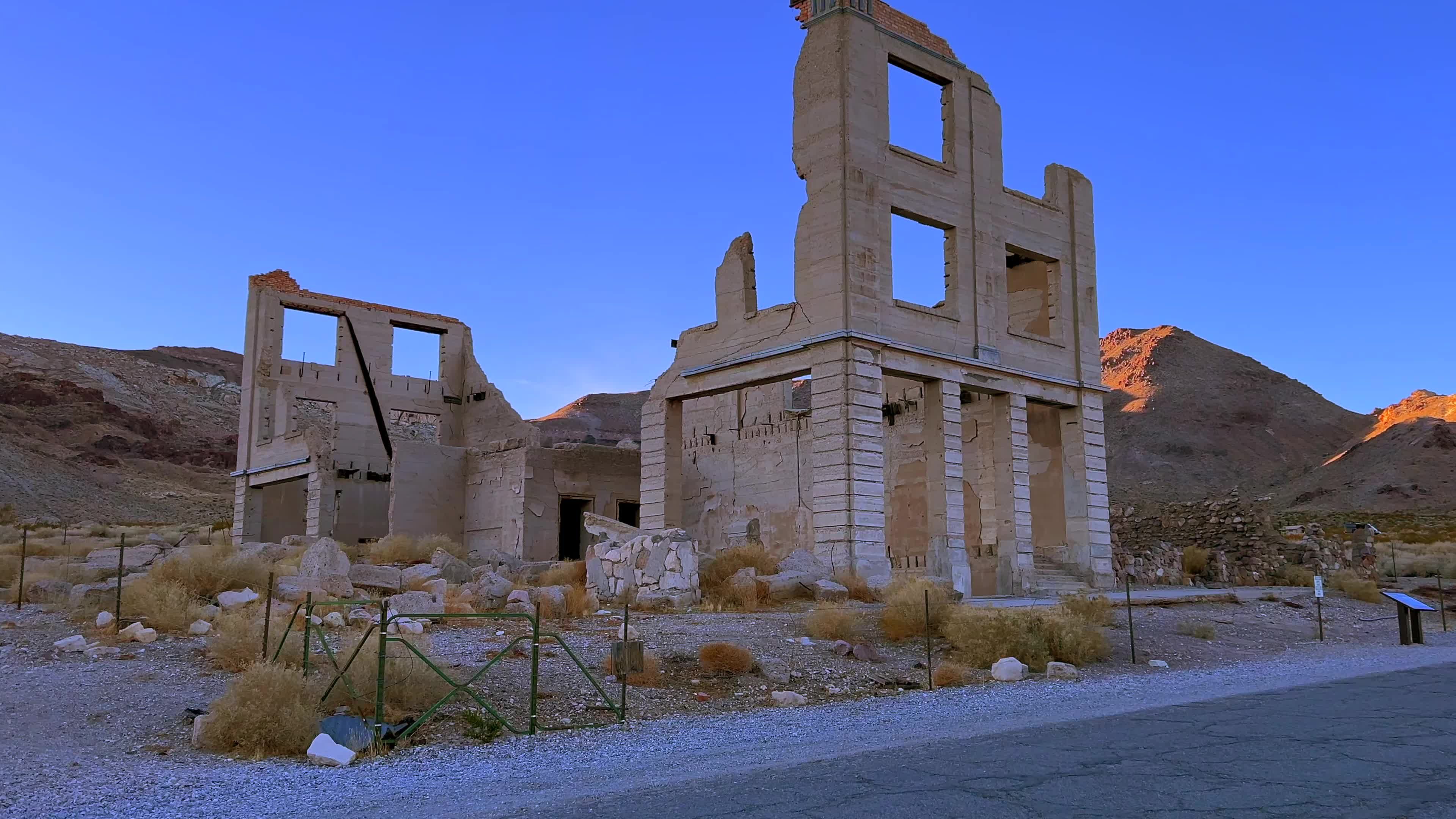 Abandoned Desert Building at Sunset Free Stock Video Footage, Royalty ...