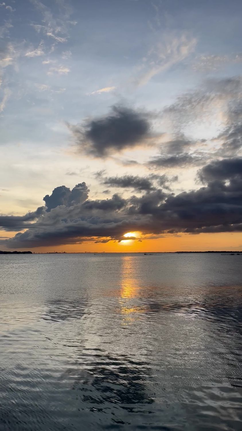 Tranquil Sunset Over Ocean Waterscape Free Stock Video Footage, Royalty ...