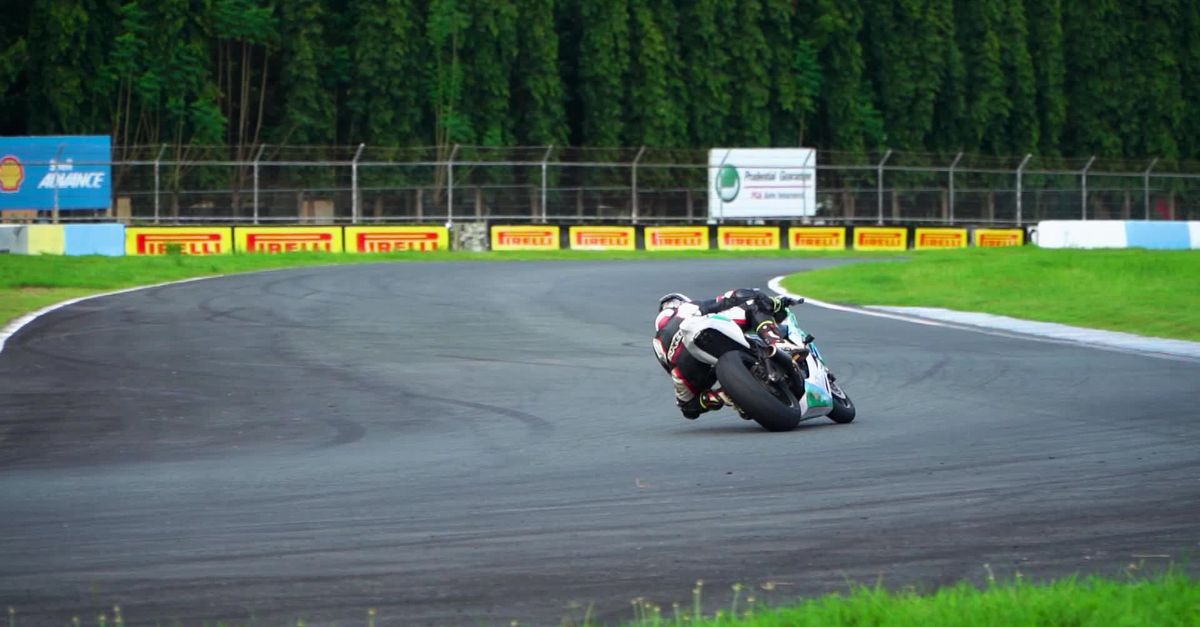 Exciting Motorcycle Race on Curved Track Free Stock Video Footage ...