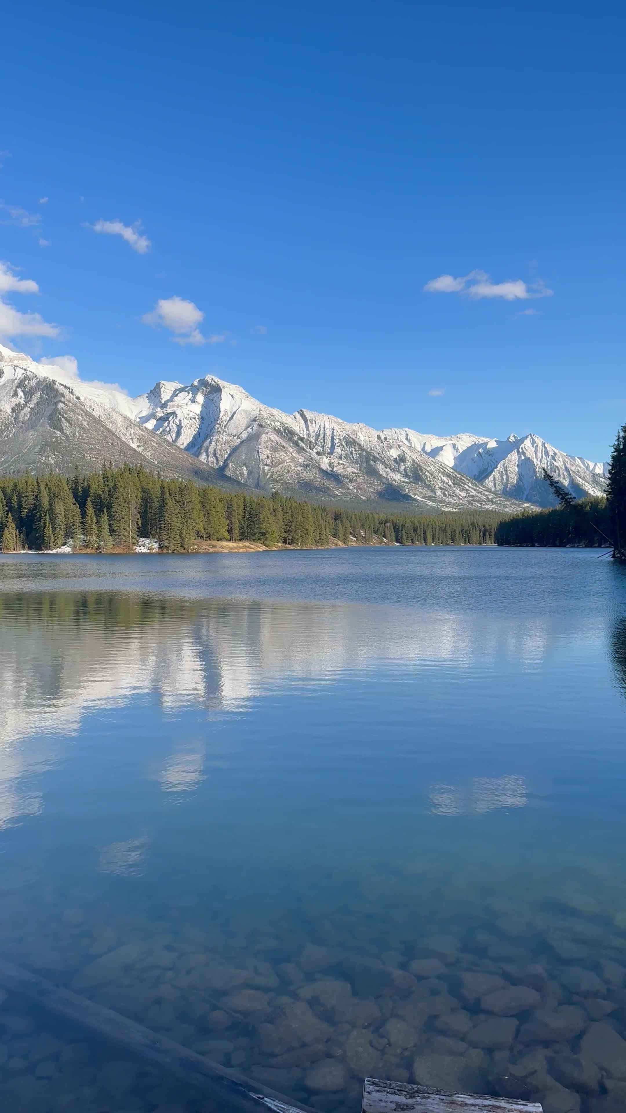 Scenic Mountain Lake Reflection in Spring Free Stock Video Footage ...