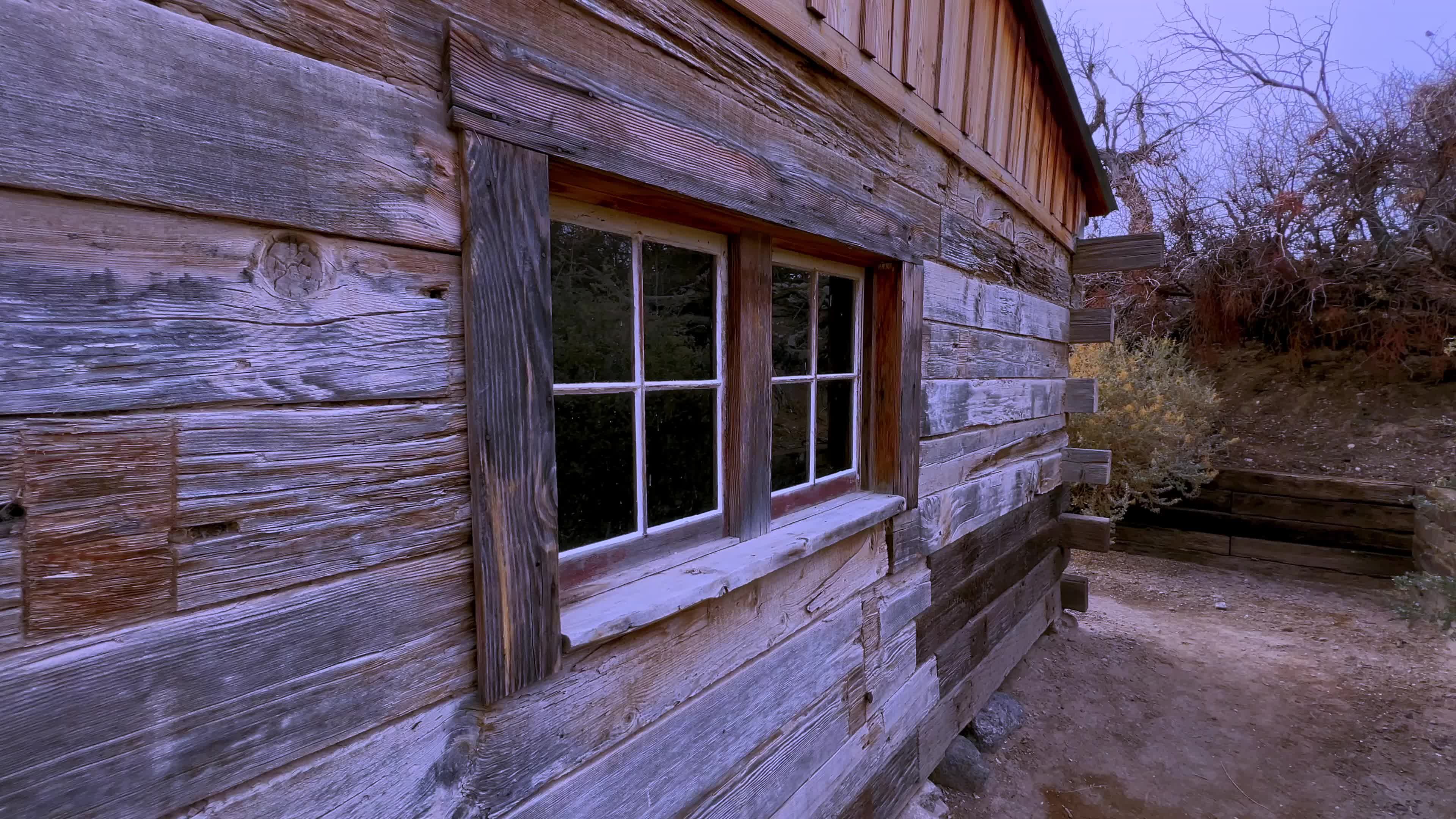 Rustic Cabin Window Reflects Timeless Charm Free Stock Video Footage ...