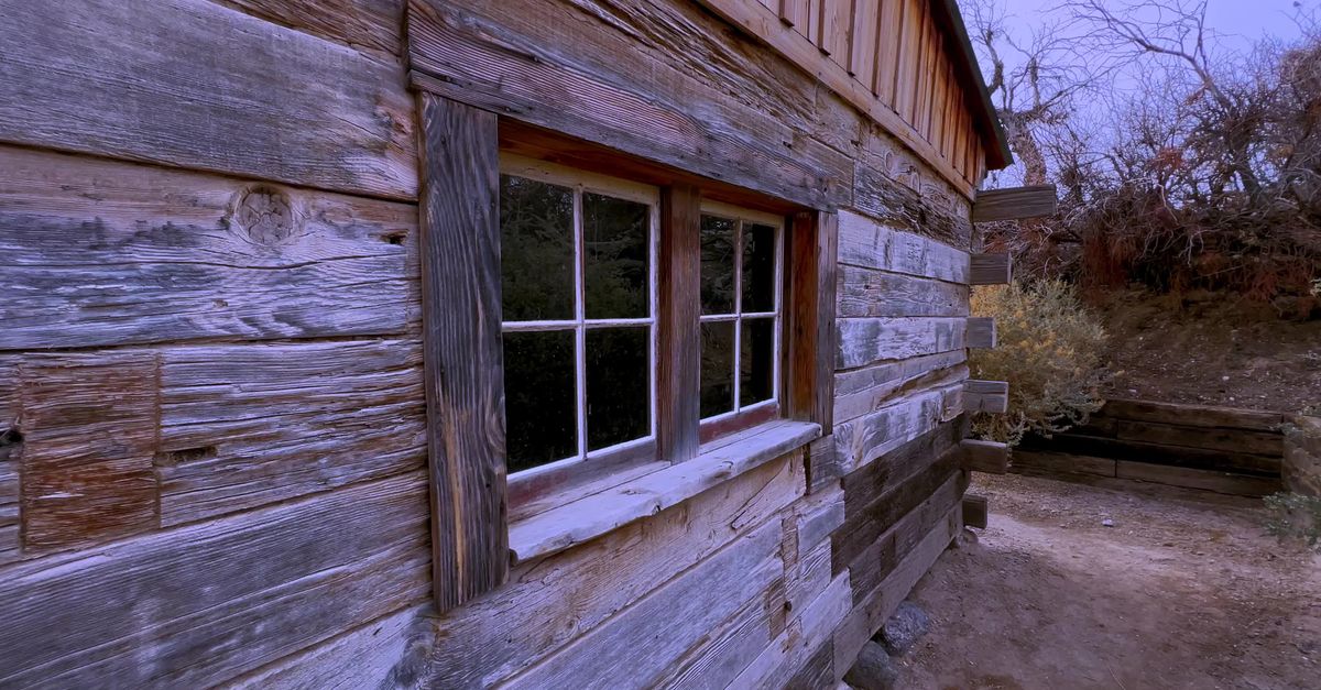 Rustic Cabin Window Reflects Timeless Charm Free Stock Video Footage ...