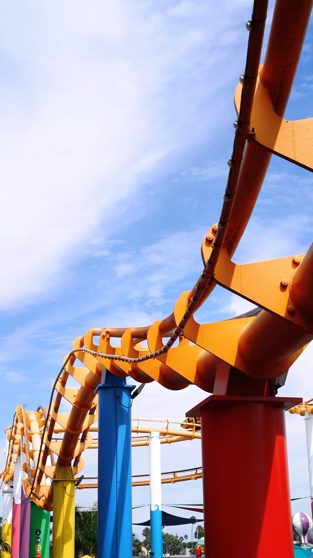 A Free Fall Amusement Ride In An Amusement Park Free Stock Video ...