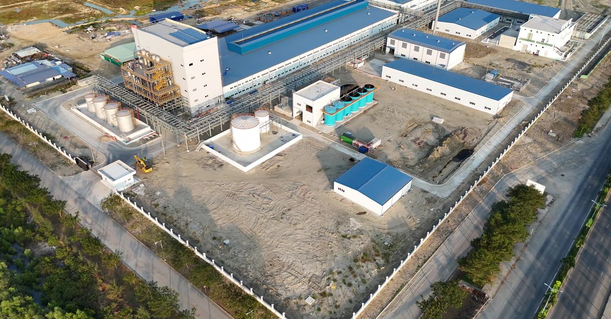 Aerial View of Modern Industrial Factory Complex Free Stock Video ...