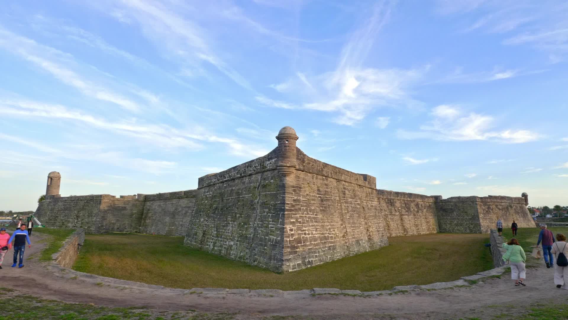 Historic Fort at Sunset in St. Augustine Free Stock Video Footage ...
