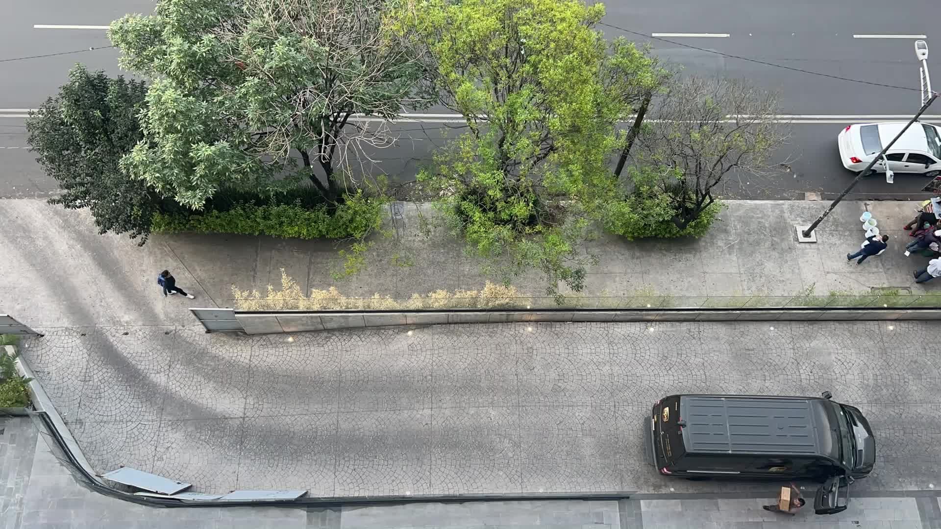 Aerial View of Busy Urban Street with Traffic Free Stock Video Footage ...