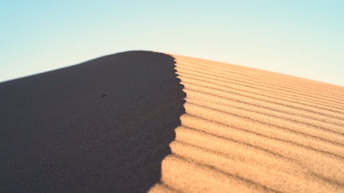 A Sand Dune Formed In The Desert