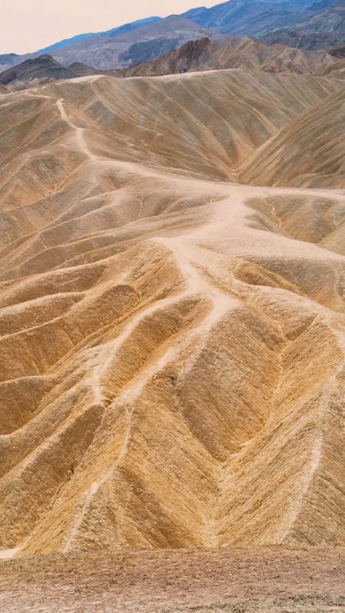 Drone Footage Of A Desert Sand Dune