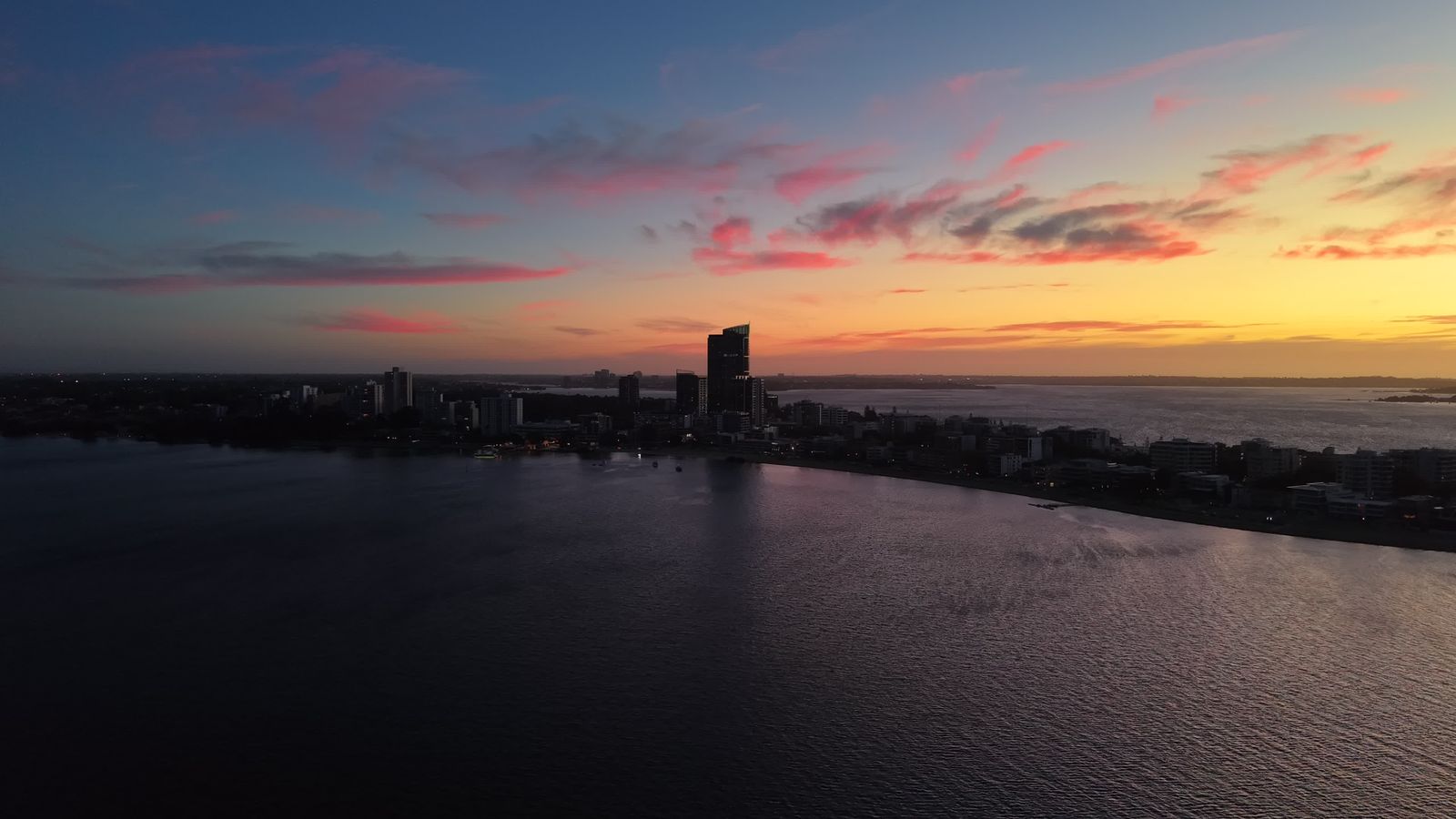 Stunning Aerial View of Perth City at Night Free Stock Video Footage ...