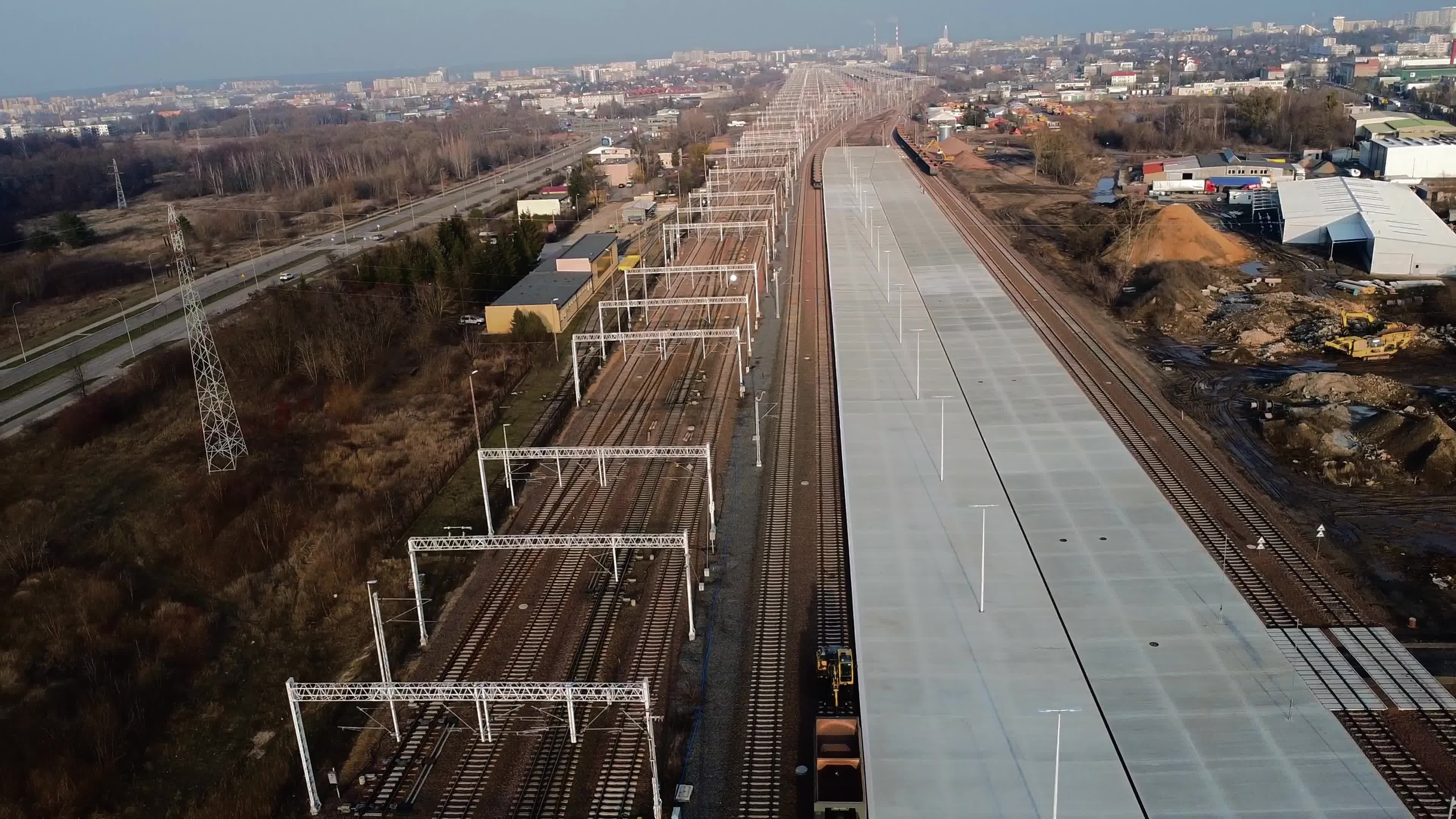 Aerial View of Expansive Railway Tracks Free Stock Video Footage ...