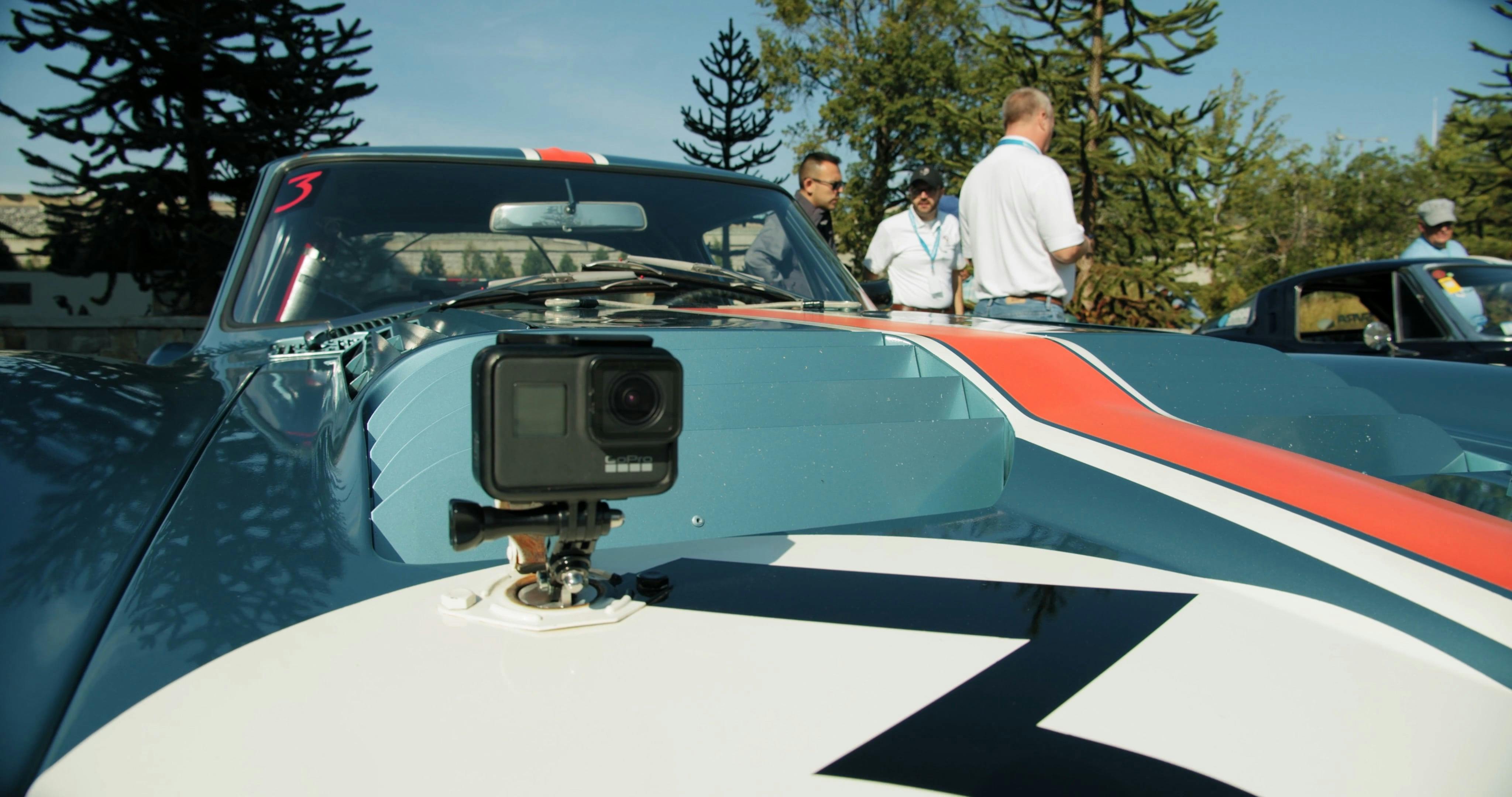 A Camera Mounted On The Hood Of A Racing Car · Free Stock Video