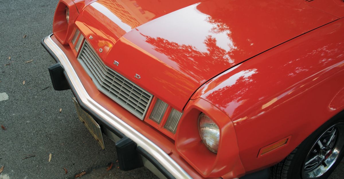 Car Front Rodes Close-up Of The Front End And Chrome Wheel Of A Old Red Ford Car Free ...