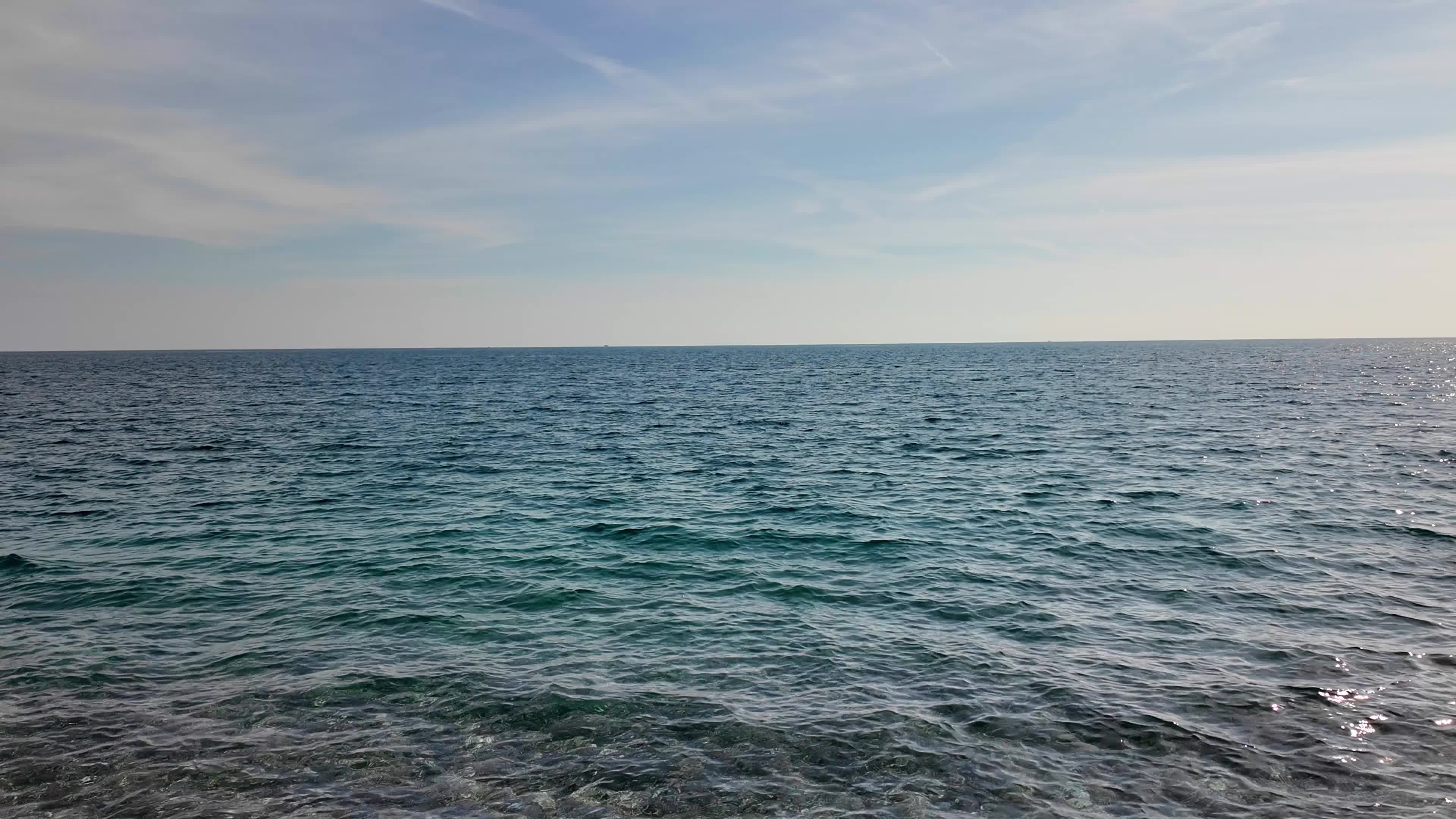 Tranquil Blue Ocean Horizon on a Sunny Day Free Stock Video Footage ...