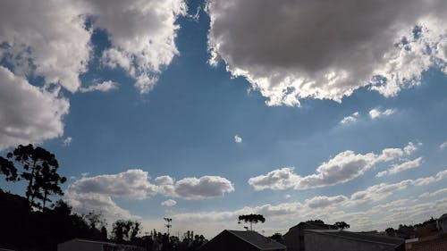 Cotton Like Cumulus Clouds Covering The Sun 