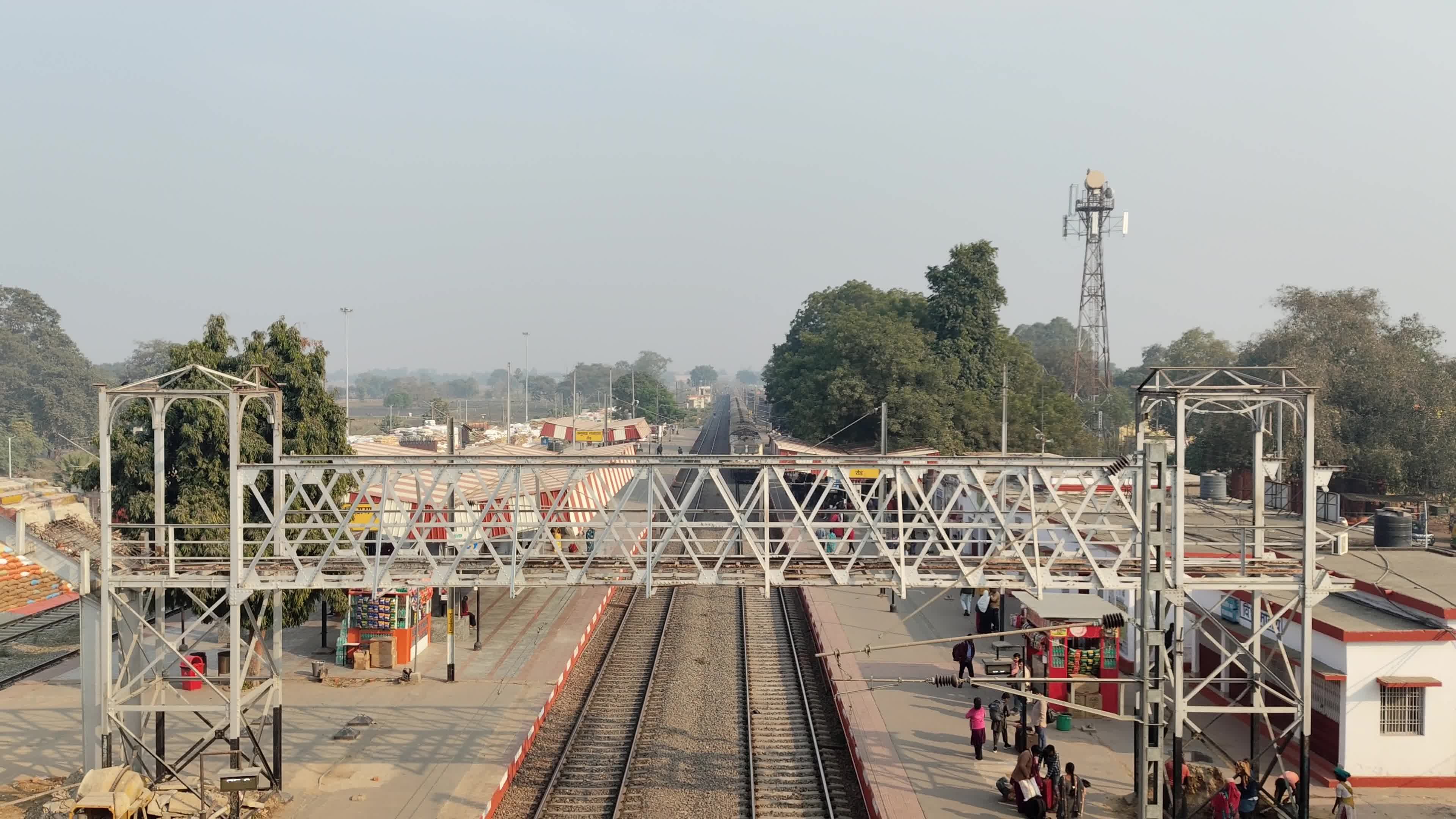 Bustling Train Station with Incoming Train Free Stock Video Footage ...