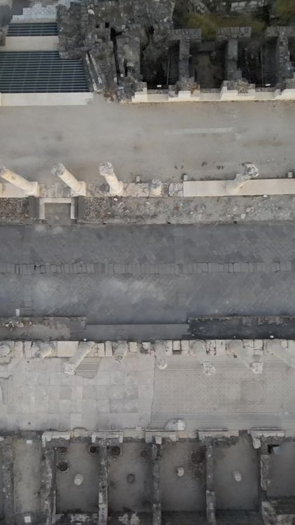 Aerial View of Ancient Roman Amphitheater Free Stock Video Footage ...
