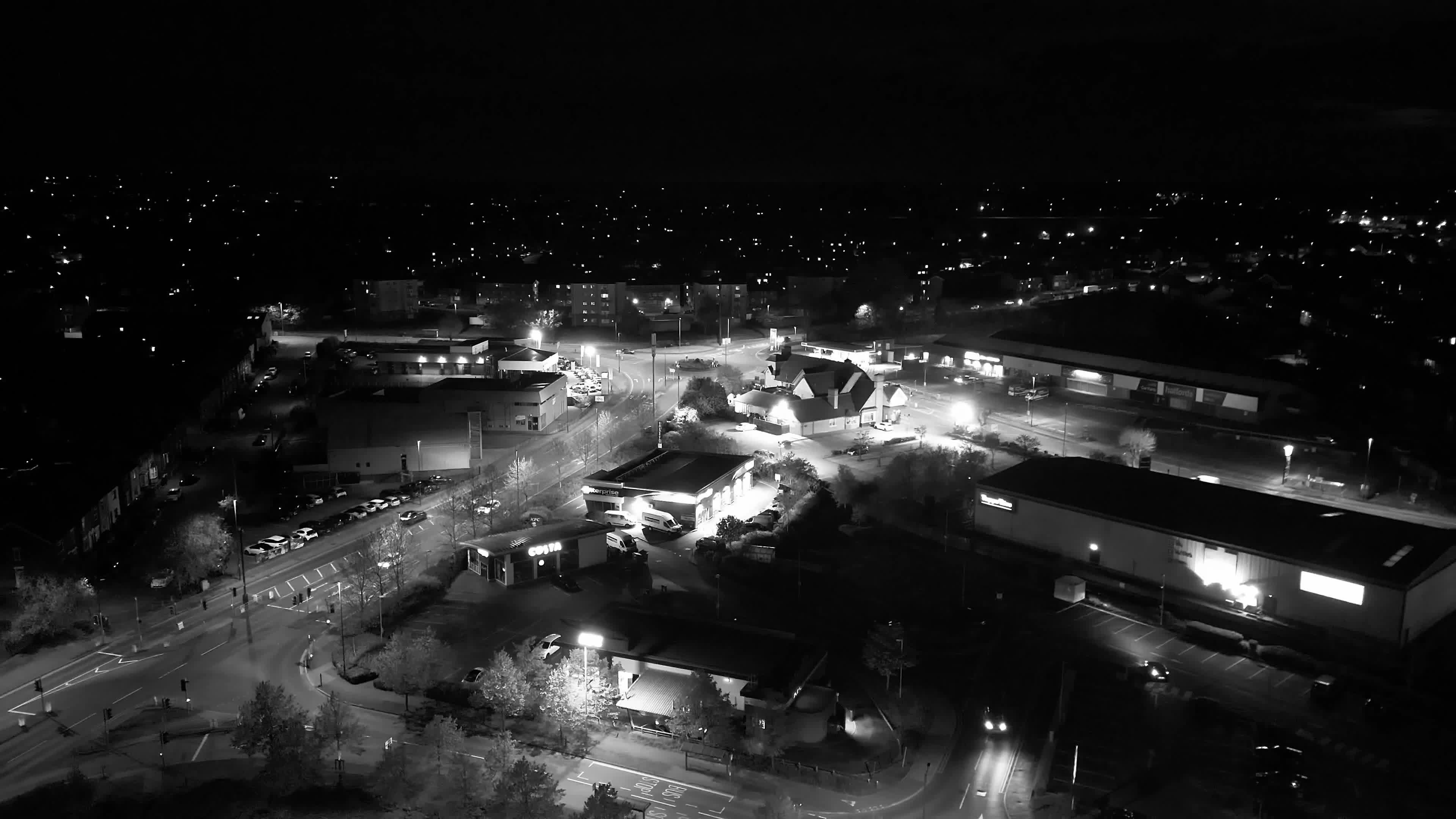 aerial night view of illuminated cityscape 30777231 — free pexels stock footage
