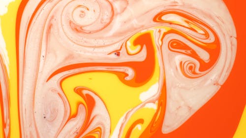 Un Mélange De Différentes Peintures Liquides Colorées