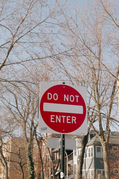 Do Not Enter Fall Sign Urban Street with Do Not Enter Sign in Fall Free Stock Video Footage ...