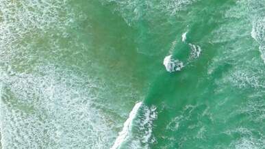 stunning aerial view of ocean waves