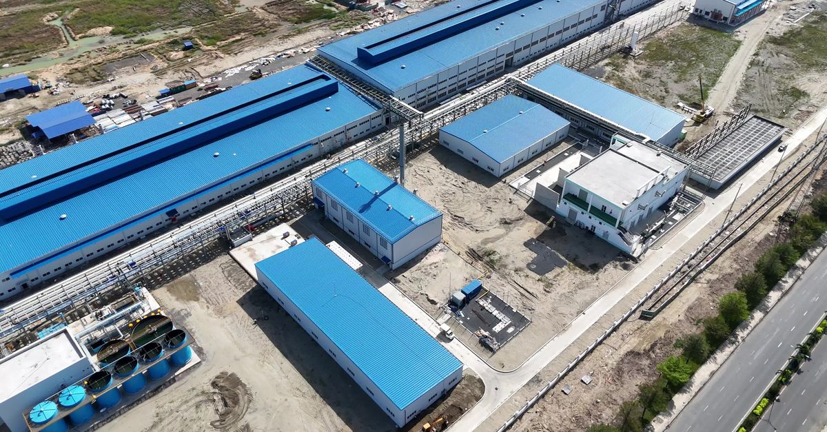 Aerial View of Modern Industrial Factory Complex Free Stock Video ...
