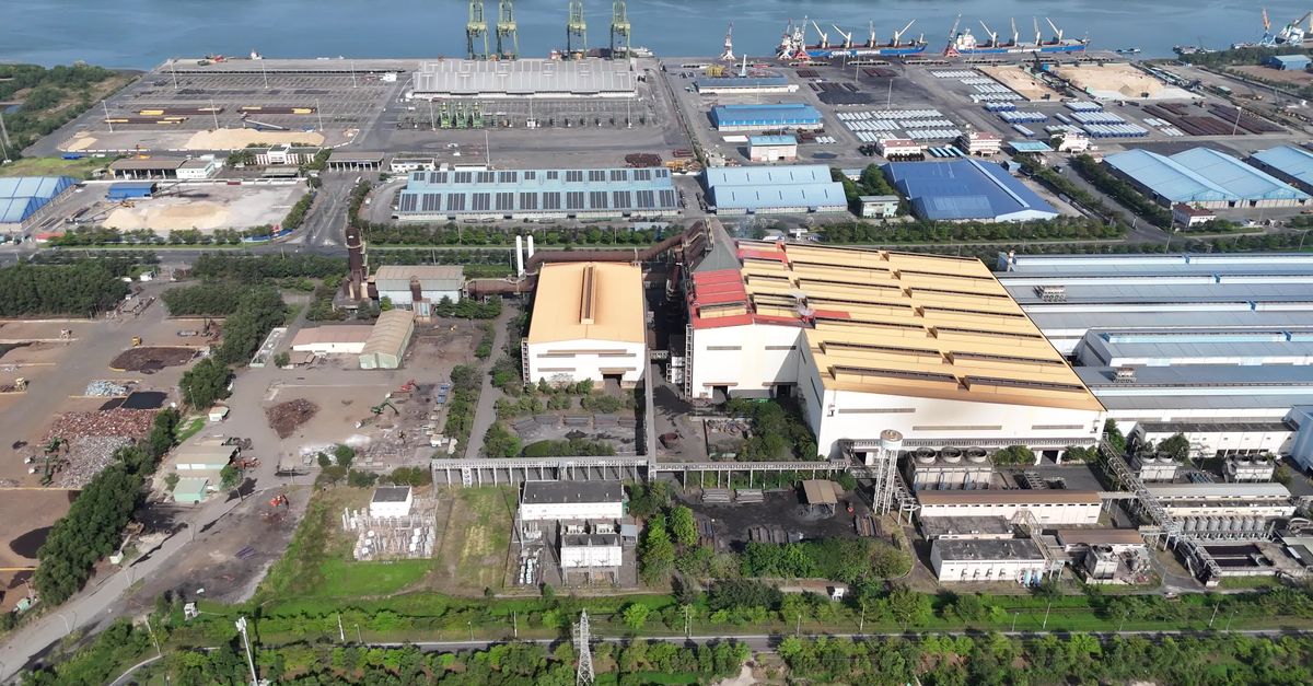 Aerial View of Industrial Factory Complex Free Stock Video Footage ...