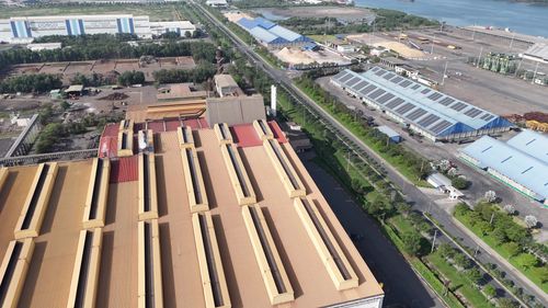 Aerial View of Industrial Factory Complex Free Stock Video Footage ...