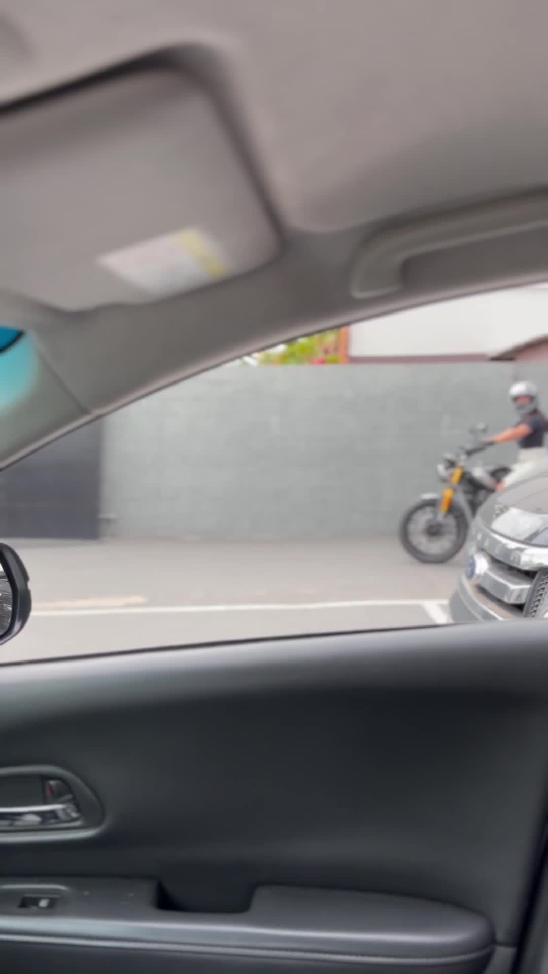 Motorcycle Rider Waiting at Urban Intersection Free Stock Video Footage ...