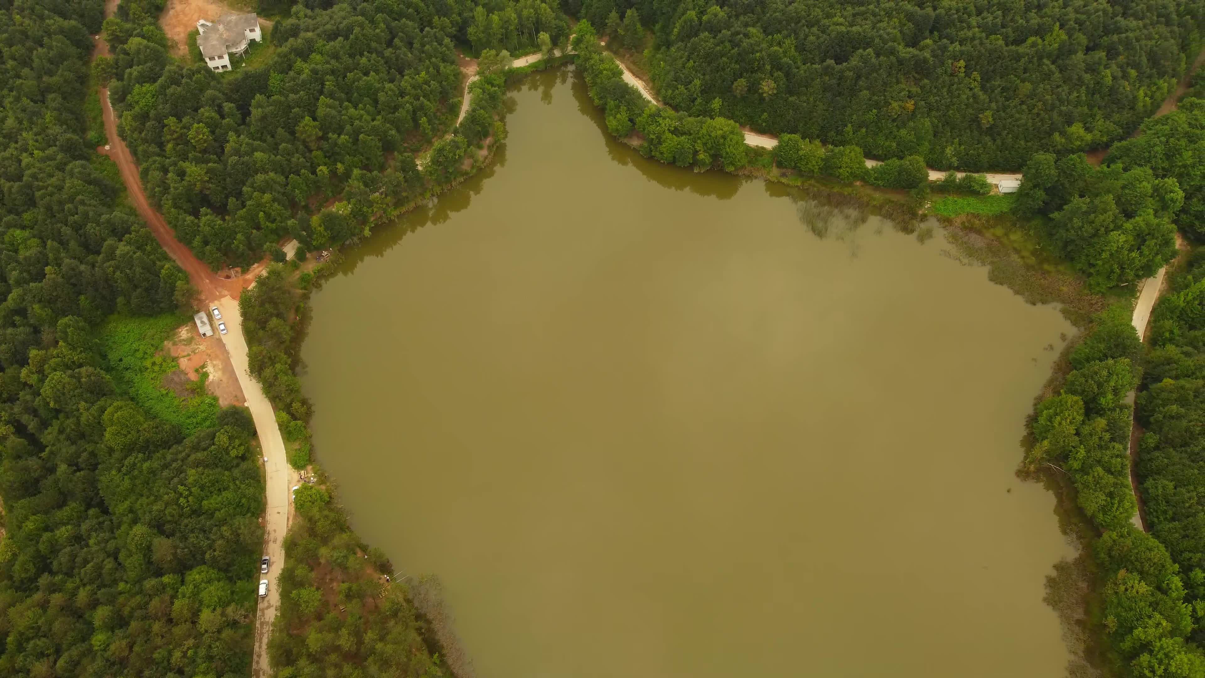 Scenic Aerial View of Serene Green Lake Free Stock Video Footage ...