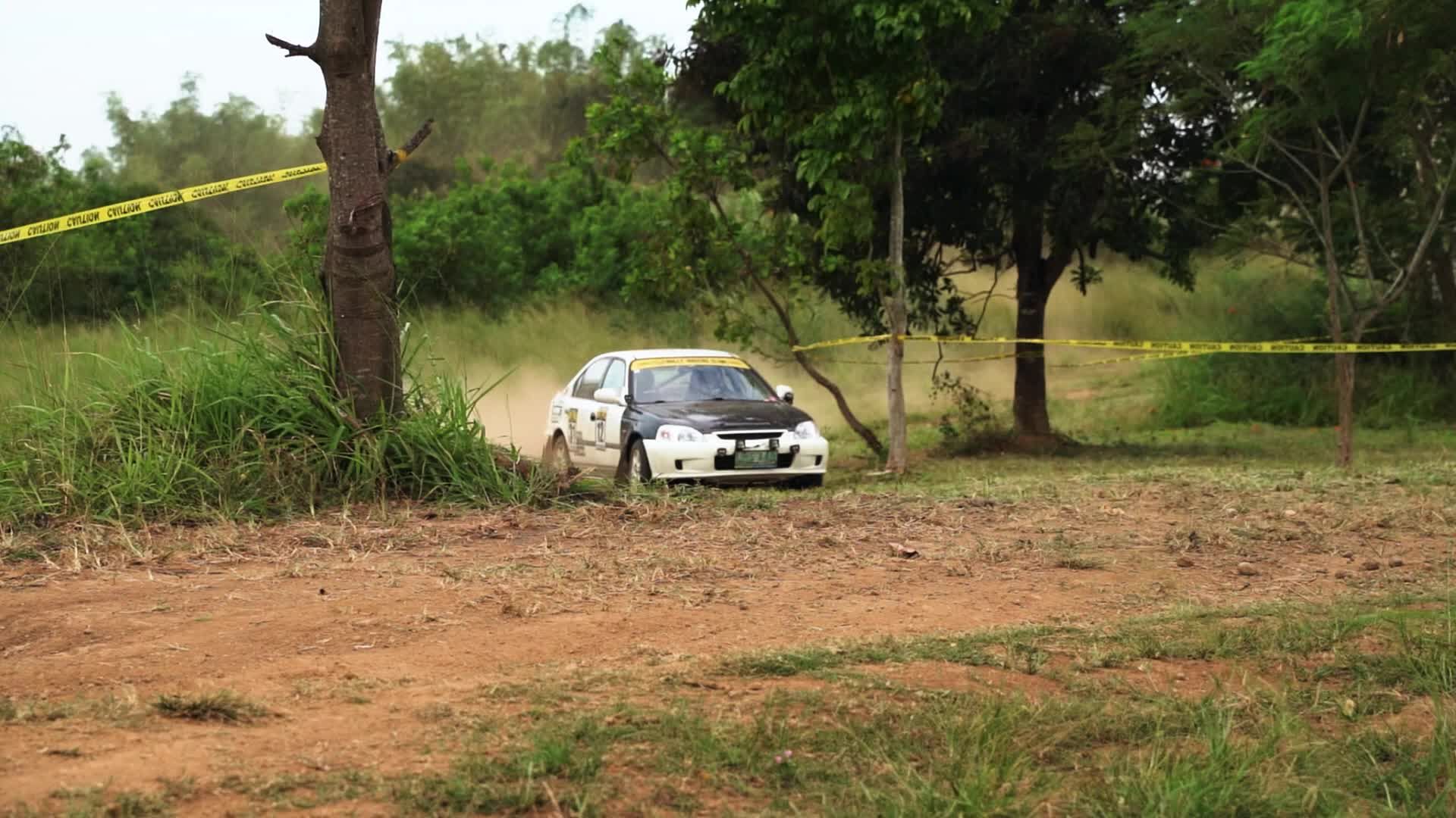 Dynamic Rally Car Racing on Dusty Track Outdoors Free Stock Video ...