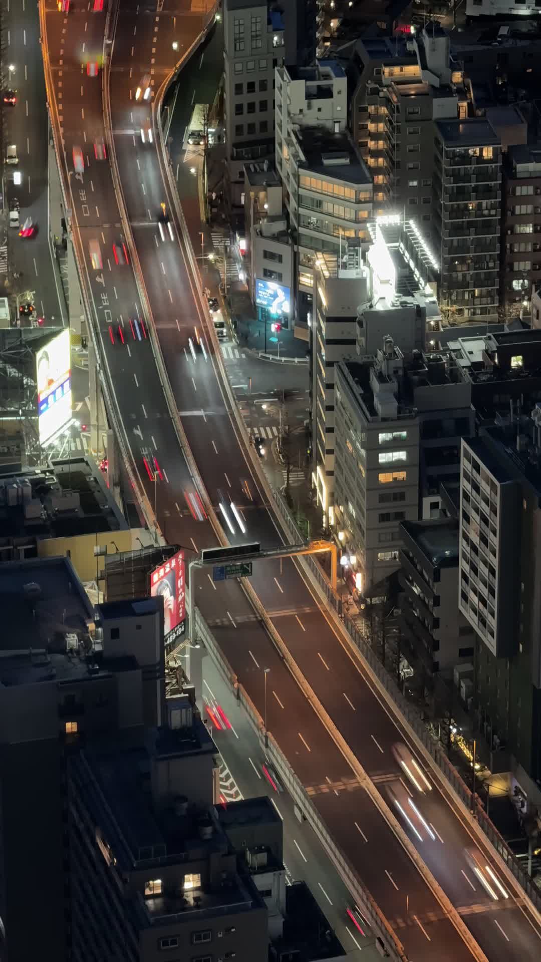 dynamic aerial view of city highway at night 30989335 — free pexels stock footage