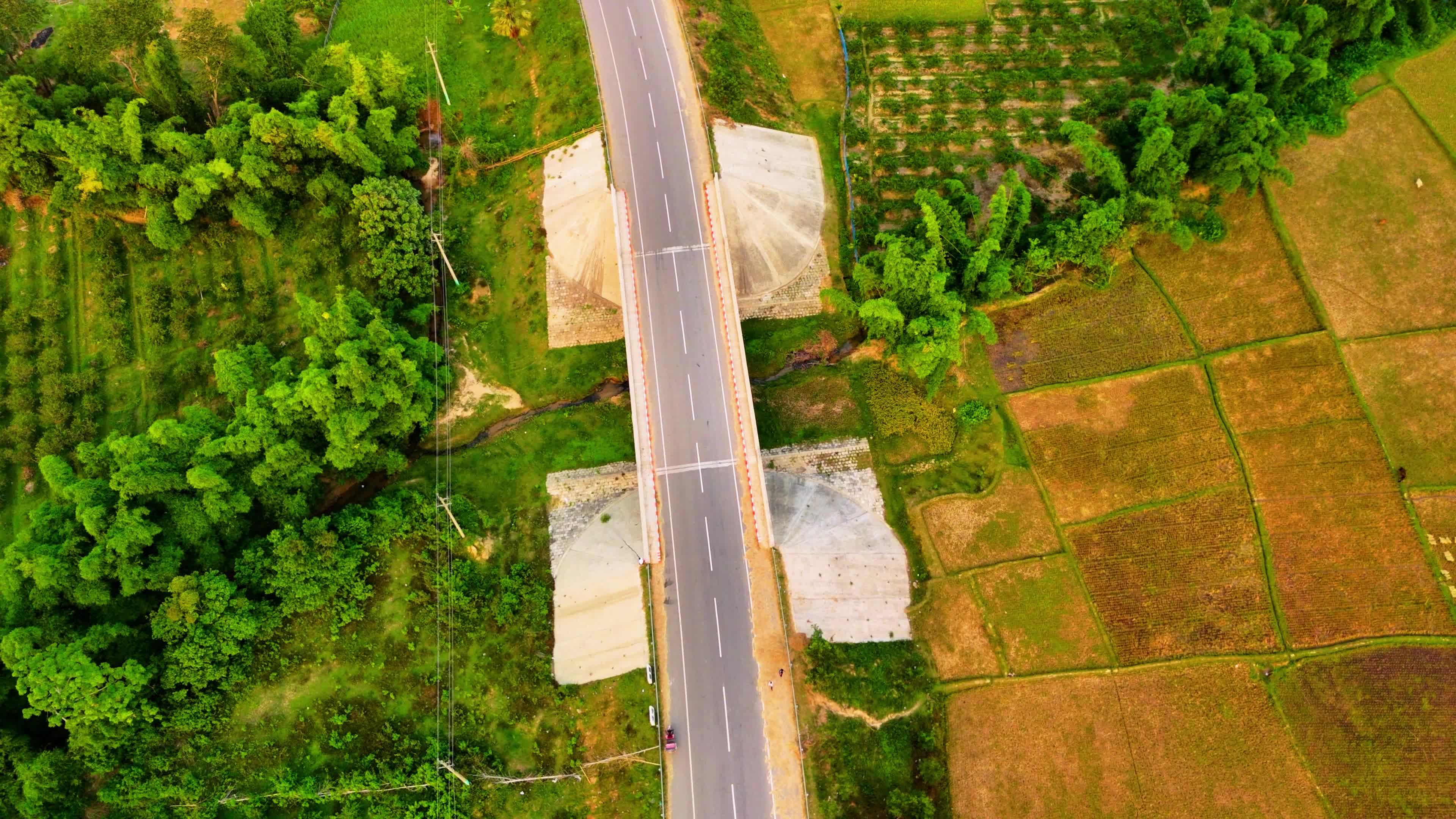 Scenic Aerial View of Fatikchhari Road Free Stock Video Footage ...