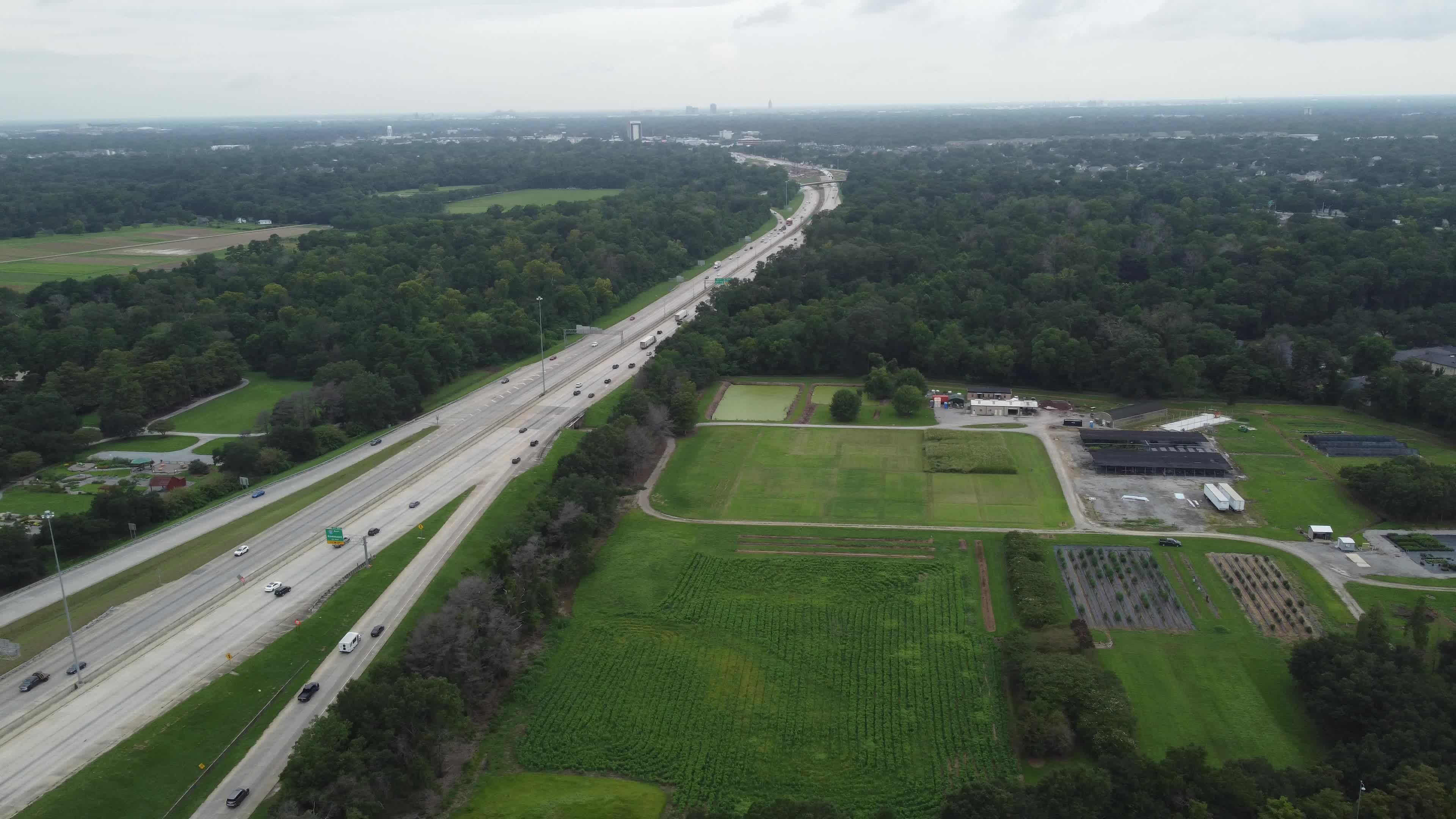 Aerial View of Baton Rouge Highway and Surroundings Free Stock Video ...