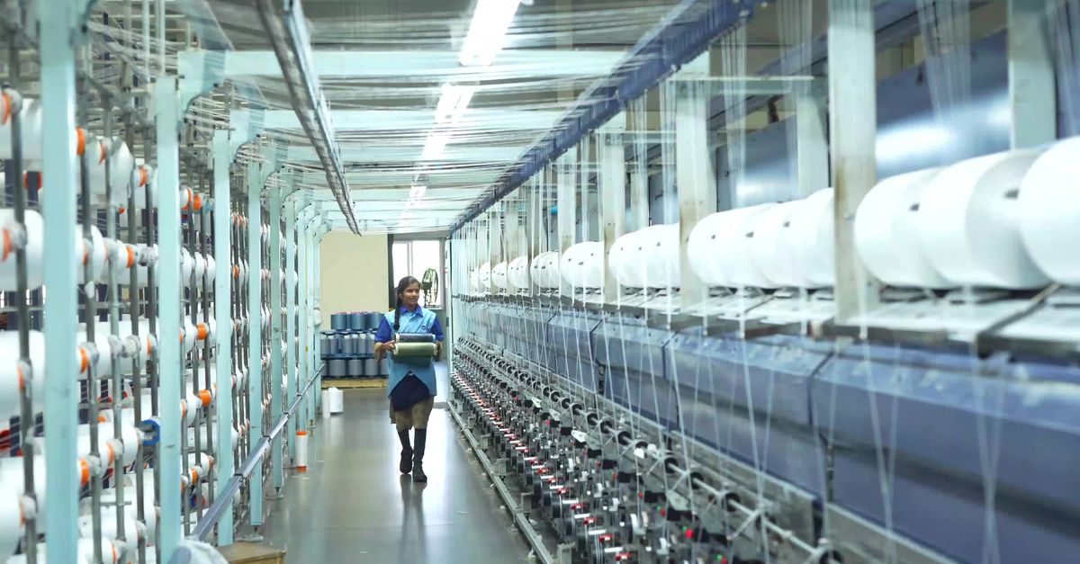 Industrial Textile Production Line With Workers Free Stock Video industrial-textile-production-line-with-workers-free-stock-video