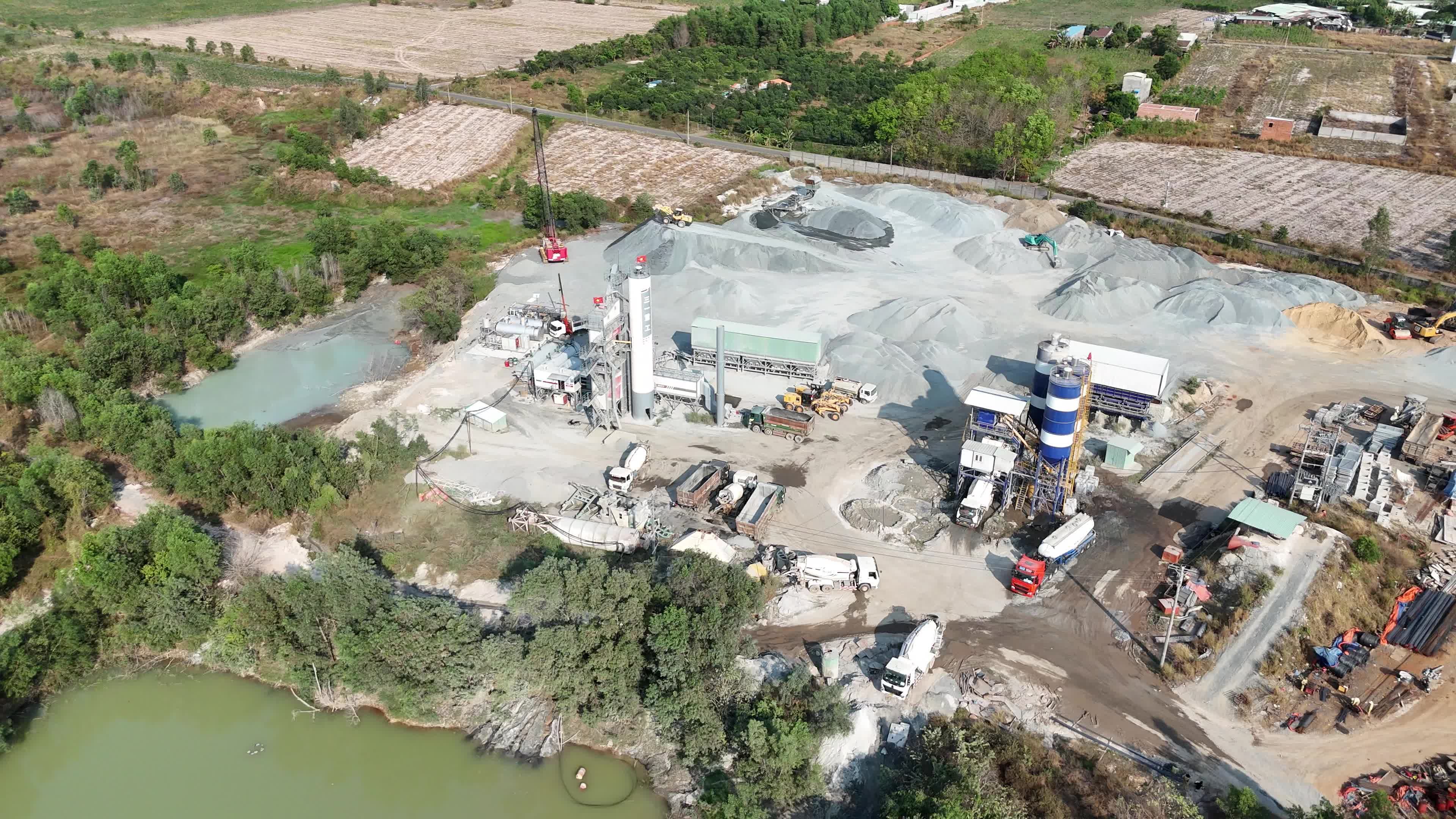 Aerial View of Industrial Factory and Highway Free Stock Video Footage ...
