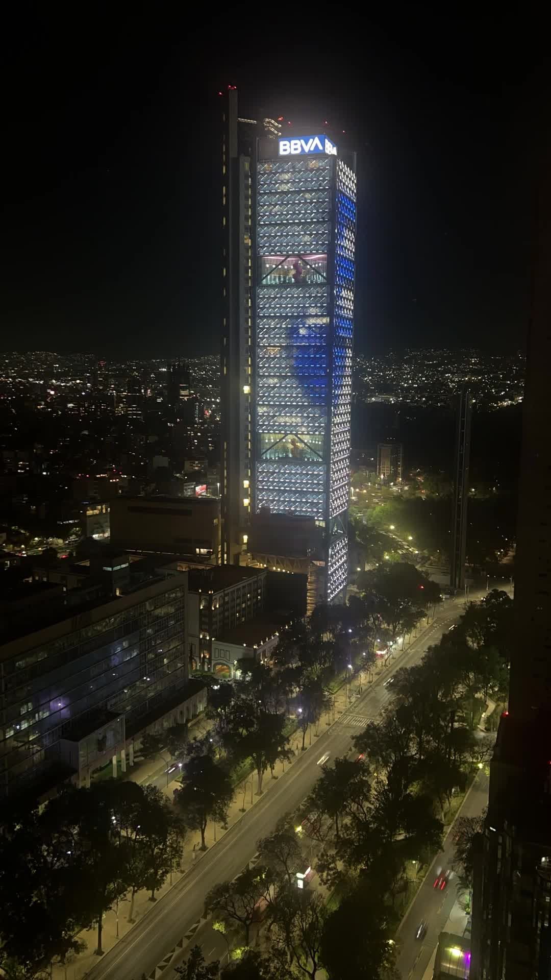 Night Aerial View of Mexico City Skyscraper Free Stock Video Footage ...