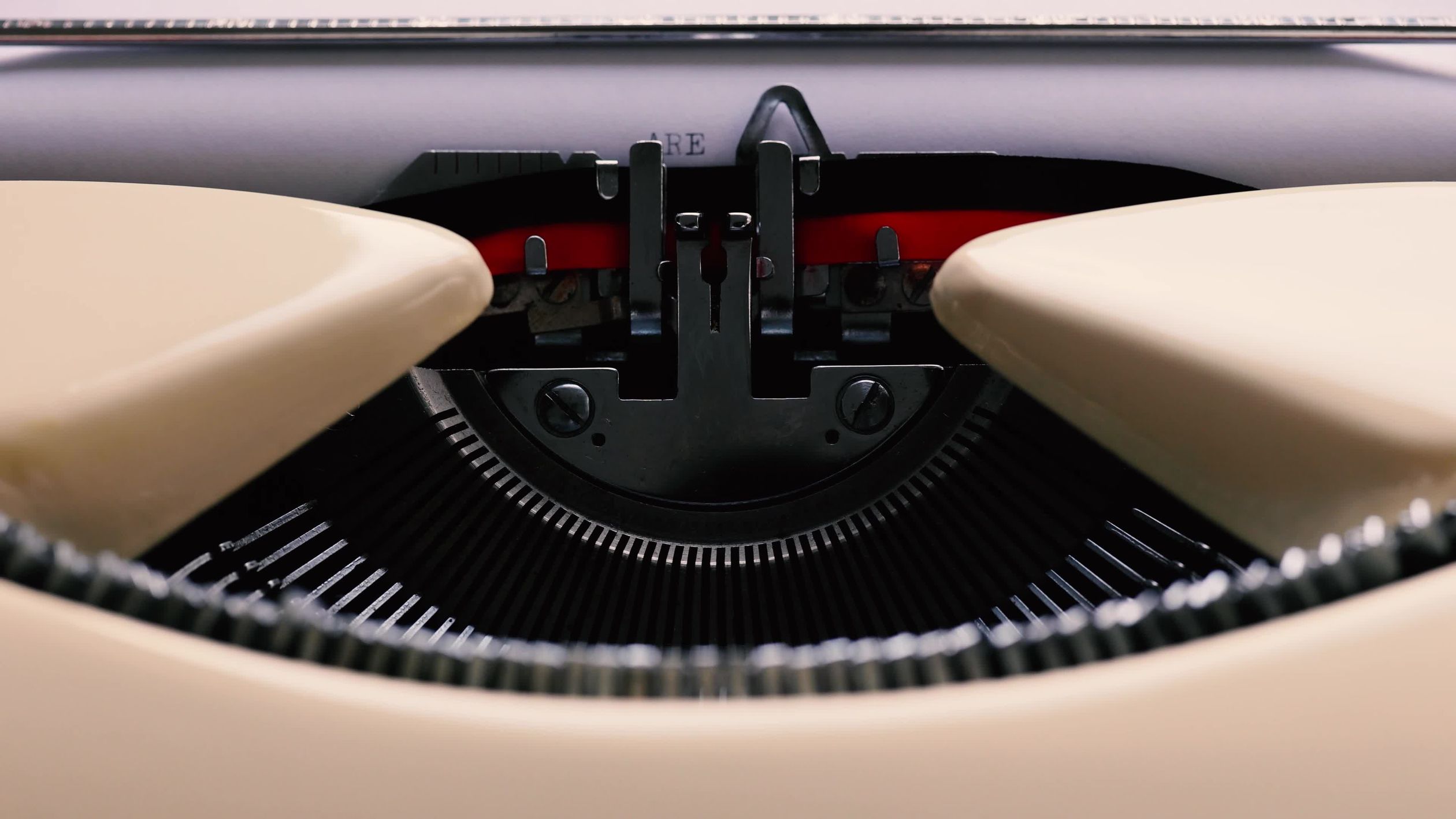 Video Using Typewriter Retro Typewriter Close-Up with Typing Action Free Stock Video Footage ...