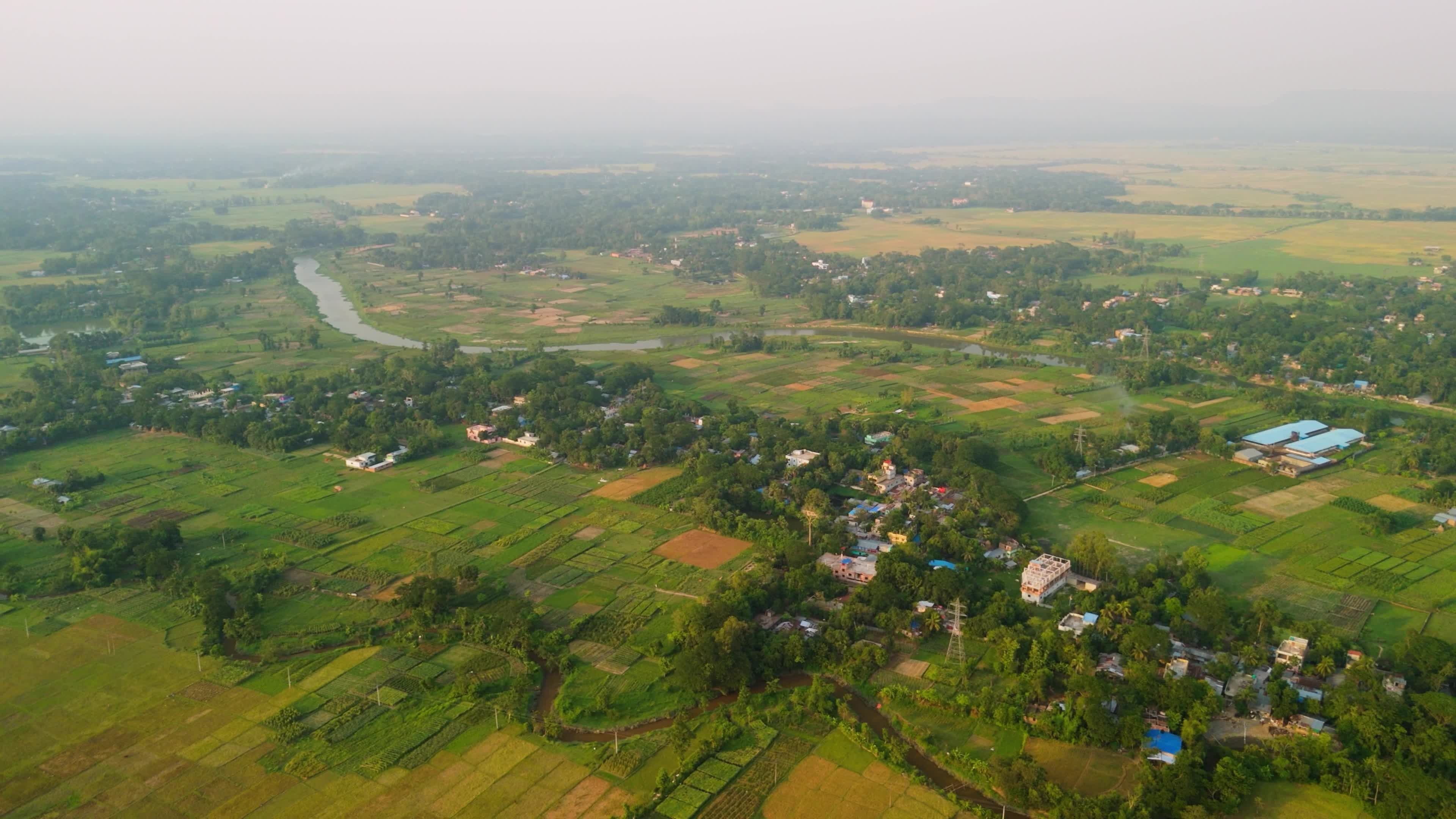 Scenic Aerial View of Rangunia, Bangladesh Free Stock Video Footage ...