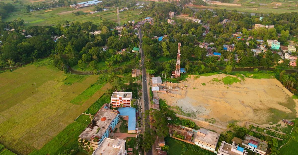 Aerial View of Rangunia's Lush Greenery Free Stock Video Footage ...